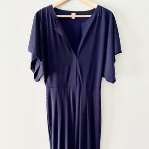 GAP Navy Blue Kimono Sleeve Jumpsuit with Pleats - Size XS